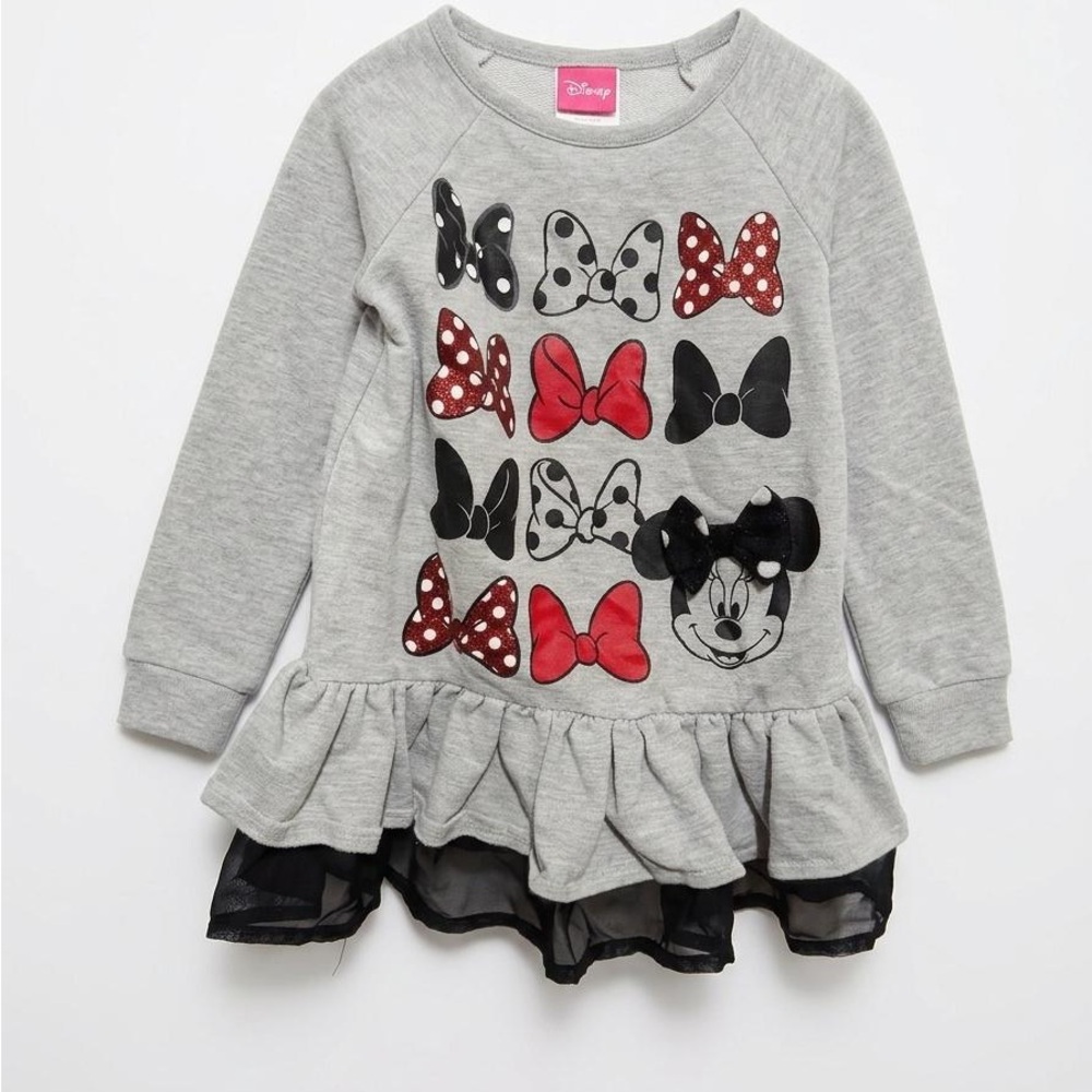 Disney Gray Sweatshirt with Minnie Mouse and Bows